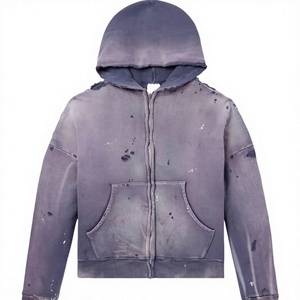 Chaqueta de punto con capucha y cremallera de cuello medio alto para mujer, nueva colección 2025, otoño/invierno, peso pesado 330g, tejido de rizo antiarrugas 100% - Product Image 4