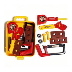 Skill Development <b>Tool</b> <b>Set</b> Wooden Workbench Toolbox Engineer Toy Drill Construction Pretend Play Learning Activity Toy - Product Image 1