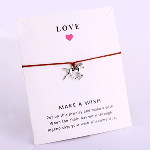 Manufacturer <strong>Horse</strong> Theme Horseshoe Charm <strong>Bracelets</strong> <strong>Horse</strong> Lover Gift Multicolor String Rope Cord Macrame <strong>Bracelet</strong> - Product Image 1