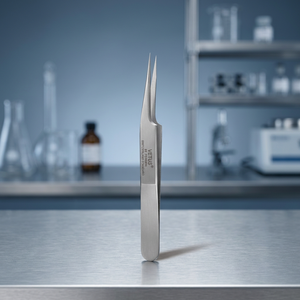 Pinzette per Sopracciglia Vetus 5A-SA (Forma F) in Acciaio Inox Argento, Pinzette per Ciglia ad Alto Volume, Punta Liscia di Precisione 115mm - Product Image 3