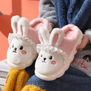 New Arrival Comfortable Summer for Slippers With <b>Flower</b>-Embroidered Plush Cotton Fabric Label Best Price for Home Use - Product Image 5