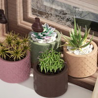 Moule en silicone Timesrui DIY multi-motifs et multifonctions pour pot de fleurs, boîte de rangement, porte-bougie en plâtre et ornement