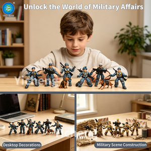 Set di Modellini di Soldati delle Forze Speciali, Blocchi <span class=keywords><strong>da</strong></span> Costruzione Militari, Giocattolo Educativo STEM in Plastica, Kit di Montaggio Fai-<span class=keywords><strong>da</strong></span>-Te per Bambini - Product Image 6