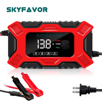 Cargador de Batería de Coche Automático con Reparación por Pulsos Eléctricos, 12V 6A, para Motocicletas, Camiones y Baterías de Plomo-Ácido