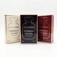 Boîte en carton noir personnalisée pour parfum, emballage cadeau, boîte rigide en papier couché pour cosmétiques, déballage