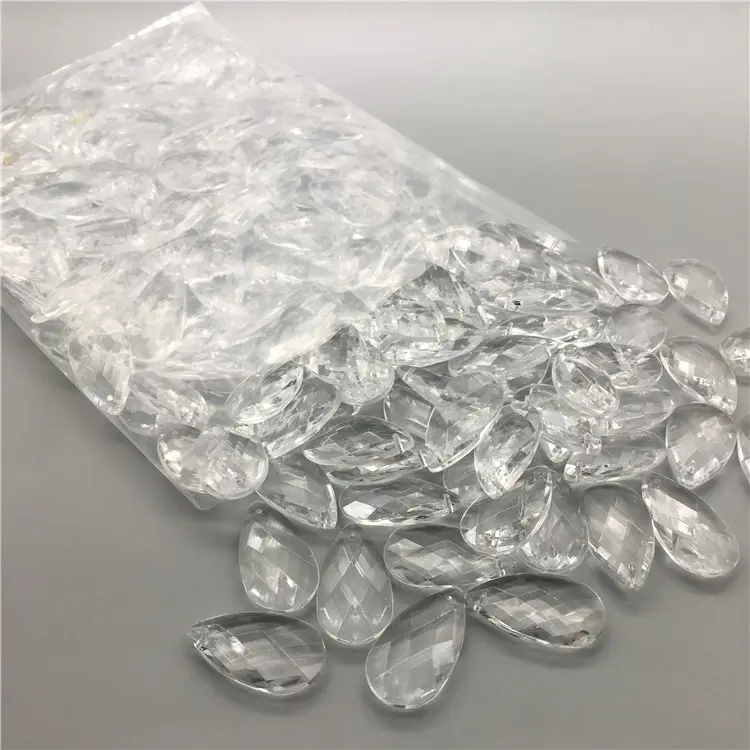 Hongzhi 22*28mm acrylique plastique Lucite perles pour la fabrication de bijoux pas cher lumières lustres pendentif larme goutte d'eau gouttelette perles