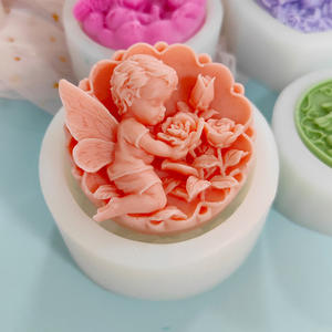 Nuevo producto Flower Fairy Sleep Baby en forma <span class=keywords><strong>de</strong></span> vela <span class=keywords><strong>de</strong></span> silicona molde DIY hecho en casa Rose <span class=keywords><strong>Angel</strong></span> silicona moldes para hacer jabón frío - Product Image 5