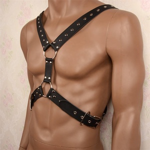 Arnés de cuerpo con hebillas para hombre, cinturones fetiche de cuero, BGO-0012 - Product Image 5