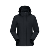 Veste imperméable coupe-vent en softshell imprimé pour l'hiver, en fibre de polyester, avec col roulé, unisexe, pour la randonnée en plein air