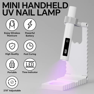 Timing Display Mini UV Nail <b>Light</b> with Adjustable Stand, Portable <b>Rechargeable</b> Nail Dryer Lamp for Gel Nails, Home and Salon Use - Product Image 2