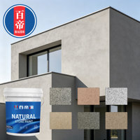 Peinture pour pierre naturelle résistante aux intempéries, effet granit, revêtement liquide pour projets de construction murale, application par pulvérisation