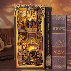 CuteBee Creative Wooden Book Stand Miniature Fantasy Animal Room DIY Assembly Toy For Teens Rectangle Sculptural Bookends - Product Image 5