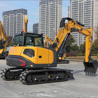 Mini-excavatrice sur chenilles RAYLANDER XE80E de 9,5 tonnes, modèle le plus vendu en Chine, avec pompe PLC, boîte de vitesses et moteur, pour travaux de terrassement