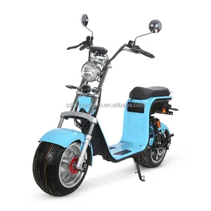 Fabriek 1500W Eec Elektrische Scooter Coc Eu Magazijn Volwassen Citycoco Scooters 2000W Chopper Elektrische Motorfiets 60V/20ah Goedkoop