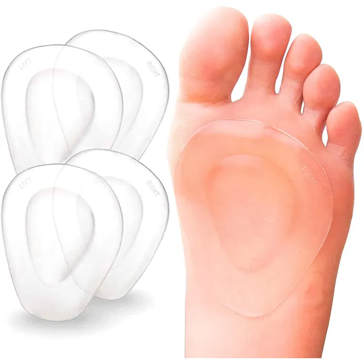 Cuscinetti in metatarso, cuscinetti in Gel per palla del piede, supporto per cuscini dell'avampiede in confezione da 4 aderiscono alle scarpe per Metatarsalgia