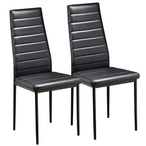 Juego <span class=keywords><strong>de</strong></span> Mesa <span class=keywords><strong>de</strong></span> Comedor Negra Moderna y <span class=keywords><strong>4</strong></span> <span class=keywords><strong>Sillas</strong></span> <span class=keywords><strong>de</strong></span> Cuero Sintético, Muebles <span class=keywords><strong>de</strong></span> Cocina, Mesa <span class=keywords><strong>de</strong></span> Vidrio Templado con <span class=keywords><strong>4</strong></span> <span class=keywords><strong>Sillas</strong></span> - Product Image 1