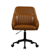 Fauteuil de bureau moderne 2025 au design contemporain, confortable, en cuir PU, dossier haut, inclinable, pivotant, réglable en hauteur