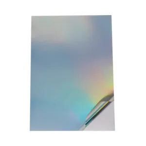 10 Sheets Vinyl Printable Sticker Paper A4 Size Holographic Rainbow Sticker Paper Self-Adhesive Waterproof For Inkjet Printer