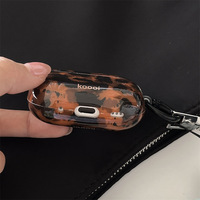 Étui anti-chute en silicone imprimé léopard ambre pour Pro 2 et pour 2/3/4