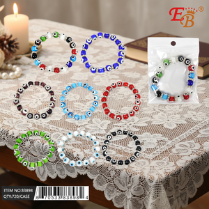 Occhio stile Bohemia Trendy in acciaio inox per bracciale 720 pezzi 60DZ/CS diamante placcato oro smeraldo perla per le occasioni religiose - Product Image 3