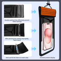 Pochette étanche universelle pour téléphone portable en PVC pour l'extérieur Sac étanche pour téléphone portable avec lanière