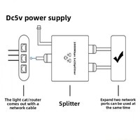 Adaptateur de répartiteur de réseau RJ45 Gigabit 1/2 routage réseau à large bande pour accessoires informatiques en stock pour ordinateur portable