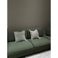 Coussin décoratif luxueux en jacquard Sheneyron 45x45 cm, motif géométrique abstrait moderne brodé, adapté aux lits et aux hôtels