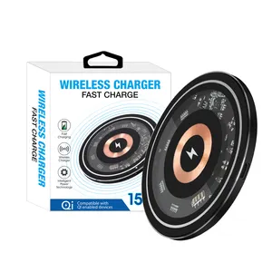 15W Qi Wireless Charger Mini Visible Element Wireless Charging Pad Wireless Charger