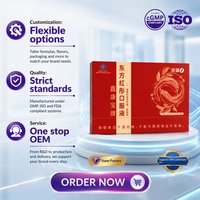 Liquide Oral Herbal au Ginseng Dongfang Hongtong de la Marque Xinkangbao, Édition Étiquette Bleue, Boîte Cadeau Alimentaire Santé, Durée de Conservation de 24 Mois, Nutritif