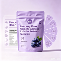 Gummies Probiotiques Personnalisées OEM pour Femmes, 5 Milliards de UFC, Soutien Digestif, Emballées Individuellement, ODM