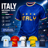 Maillots de football personnalisés de haute qualité pour équipes nationales, version fan, OEM ODM, tenue de football pour hommes, vêtements de sport respirants