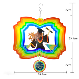 Venta al por Mayor de Molinillos de Viento Rectangulares de Metal Impermeables con Diseño de Colibrí de 12 Pulgadas, Estilo Art Deco, Color Personalizable para Decoración de Jardín - Product Image 6