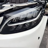 Pare-chocs complet pour Mercedes-Benz C63 W205 AMG 2019-2021, comprenant la calandre, le ventilateur de radiateur, les phares, les capteurs de stationnement et les composants de carrosserie