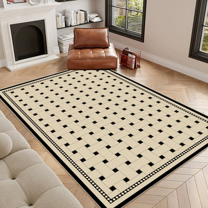 Tapis géométrique de style français, rectangle, imitation cachemire, pour salon, chambre à coucher, revêtement de sol H-1141 - Product Image 5