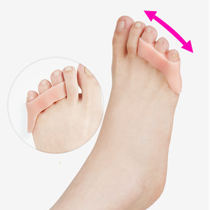 Attelle <span class=keywords><strong>de</strong></span> Correction pour Hallux Valgus en Gel Beige – Séparateur d'Orteils Durable, Respirant et Confortable pour Soulager la Douleur des Orteils Superposés, les Ampoules et les Cors - Product Image 2