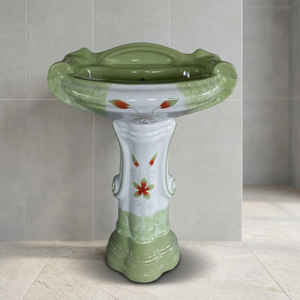 Big Size Square Ceramic Bathroom Sink One Piece Art Pedestal Wash Basin With <b>Smart</b> <b>Mirror</b> And Cabinet pedestal wash basin - Product Image 2
