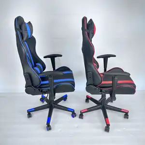 Ergonomics computer plastic PP PU leather mesh fabric gold iron metal leg boss arm swivel alibaba gaming chair