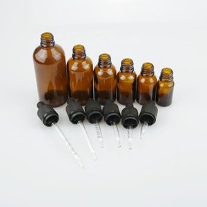 ขวดแก้วสีชาสำหรับน้ำมันหอมระเหย ขนาด 5 มล. 15 มล. 30 มล. 50 มล. 60 มล. 100 มล. พร้อมฝาเกลียวแบบหยดพลาสติกขนาด 18 มม. - Product Image 5