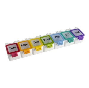 Boîte de rangement pour pilules étanche avec fermeture de sécurité, 7 compartiments, en plastique PP, organiseur de médicaments <span class=keywords><strong>hebdomadaire</strong></span> - Product Image 5