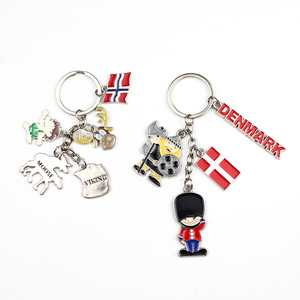 Llavero de Metal Esmaltado con Diseño Vikingo de Noruega y Dinamarca, Personalizado de Fábrica - Product Image 2