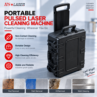 Nettoyeur laser à impulsions portable 200W 300W en forme de valise pour l'élimination de la rouille et de la peinture sur le métal, le bois et la pierre