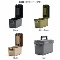 Boîte de rangement pour munitions calibre 50 PP, verrouillable, portable, avec poignée de transport, pour accessoires de tir et de chasse