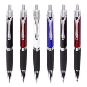 Multicolor Click <b>Ballpoint</b> <b>Pen</b> with Silver Trim Soft Grip Retractable <b>Pen</b> Custom Logo Promotional Office <b>Pen</b> for Business Gifts - Product Image 1