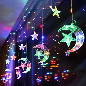 Evermore Wholesale Christmas Home Decor Garden Outdoor Decorative Low Voltage Crystal Led Star fairy <b>Curtain</b> <b>Lights</b> - Product Image 1