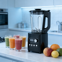 3 programmes automatiques : Smooth, Chunky, Heat, pour un mixage intensif |   Mixeur de table multifonctionnel à commande par bouton à 4 vitesses, puissance élevée
