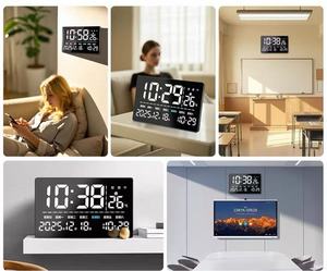 달력, 온도 및 습도 디스플레이가 있는 고휘도 <span class=keywords><strong>LED</strong></span> 디지털 디스플레이 시계 - Product Image 5