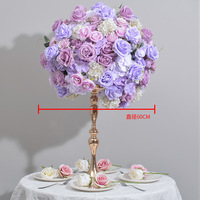 Boule de fleurs roses personnalisable OEM/ODM pour centre de table de mariage, décoration de scène et de salle d'exposition
