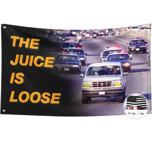 3x5ft High Quality Polyester Yard The Juice is Loose Flag For College Dorm Room Decoration