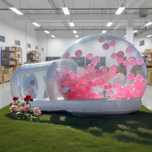 Casa Gonfiabile a Bolle con Palloncini che si Gonfiano all'Interno, Tenda a Bolle Trasparente a Forma di Igloo - Product Image 1