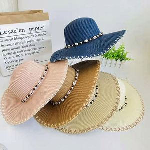 หมวกปีกกว้างขายส่งสำหรับผู้หญิง เหมาะสำหรับชายหาด ฤดูร้อน กันแดด ท่องเที่ยว ปั่นจักรยาน - Product Image 1